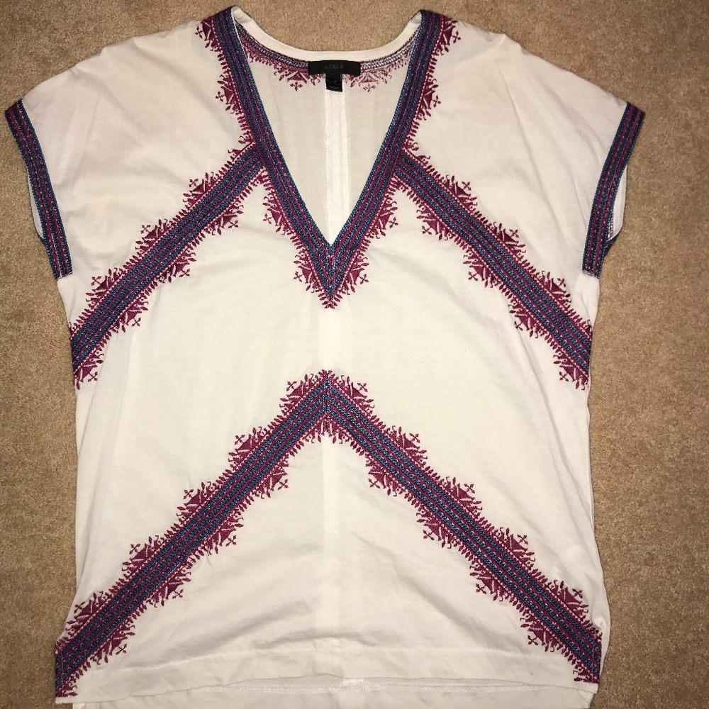 J Crew White Tee size XS